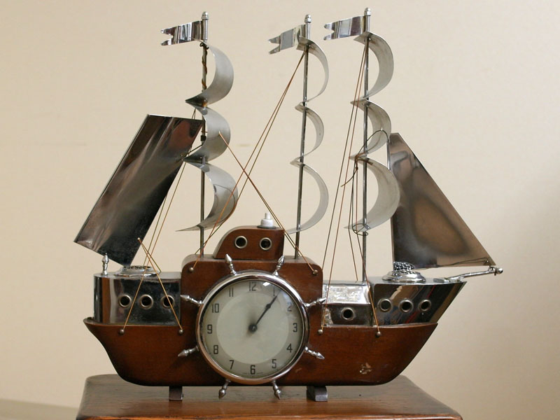 時計　ヨット　電気付 アンティーク 時計