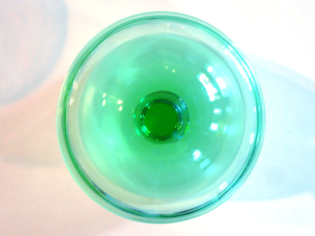 アイスクリームグラス　グリーン　（6個セット） アンティーク グリーン・ブルー系