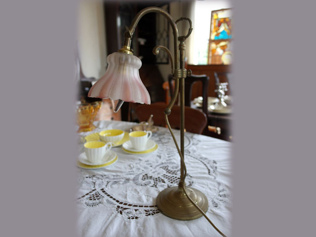 スタンドランプ　真鍮 アンティーク ランプ用ブラケット(テーブル・ウォール用等）