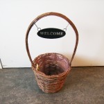プランター　WELCOME　プレート付き