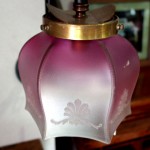 シェード クランベリー グラス